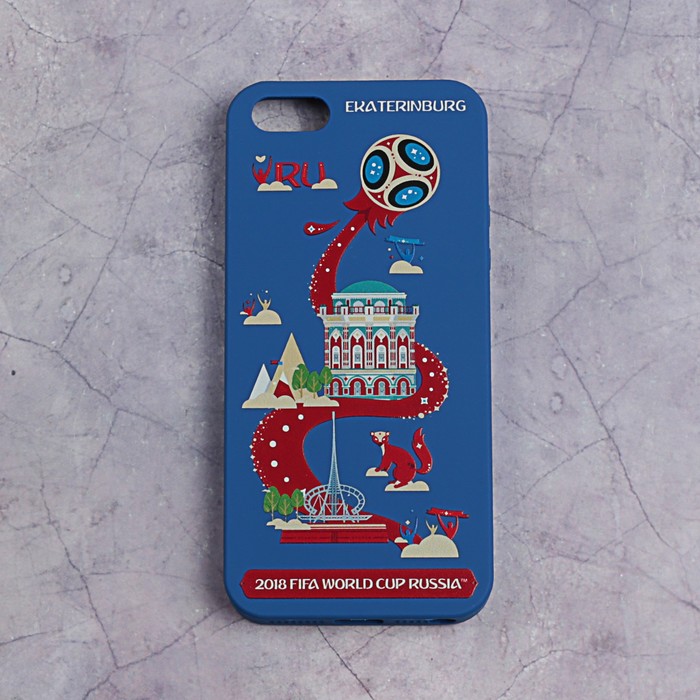 Чехол FIFA WORLD CUP RUSSIAN 2018, iPhone 5/5S/SE, матовое покрытие