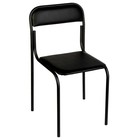 Chair Ascona, artificial leather, black, frame black