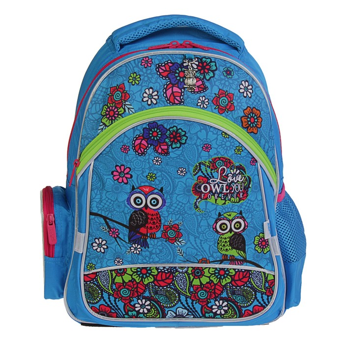 Рюкзак школьный эргономичная спинка Kite 521 Pretty owls, 38 х 29 х 13 см см, синий