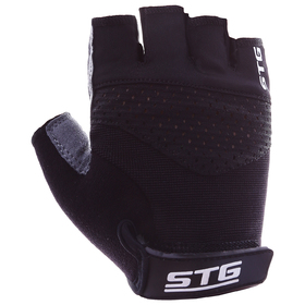Перчатки велосипедные STG AI-03-202, размер S, цвет чёрный/серый