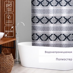 Штора для ванной комнаты Доляна «Барокко», 180×180 см, полиэстер