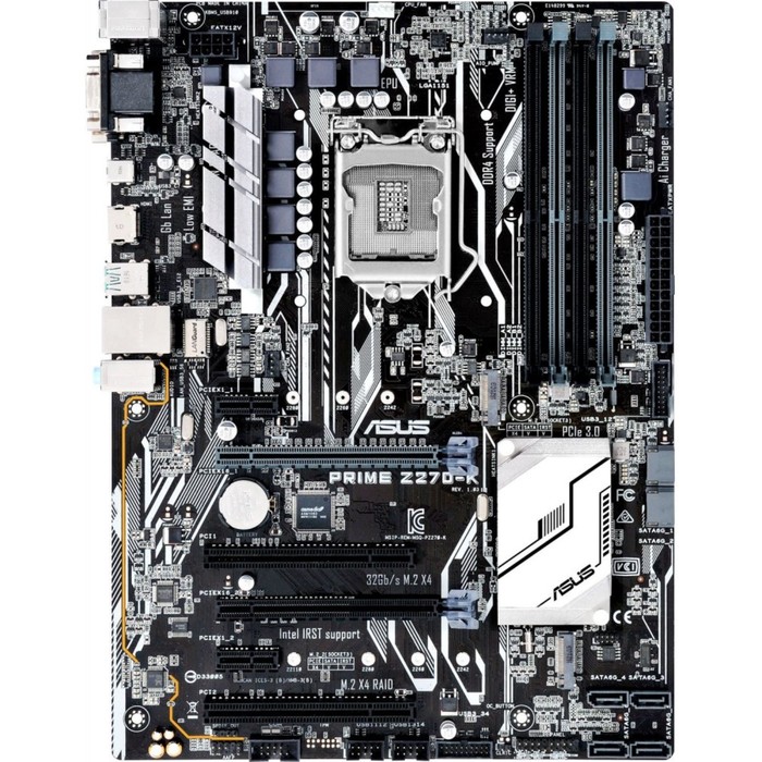 Материнская плата Asus PRIME Z270-K, Soc-1151, Intel Z270, 4xDDR4, ATX, Ret