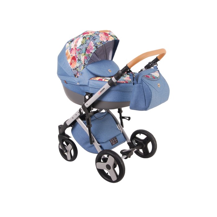 Коляска LONEX COMFORT CARRELLO 2 в 1 Blue &amp; Flowers