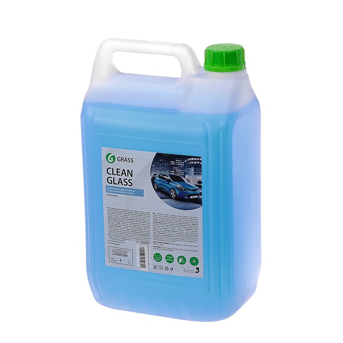 Очиститель стекол Grass Clean Glass Антистатик 5 л, подходит для зеркал и хрома