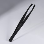 Tweezers, straight, narrow, 9cm, color black
