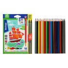 Карандаши цветные 18 цветов Berlingo «Корабли» + два чернографитных карандаша - фото 125404