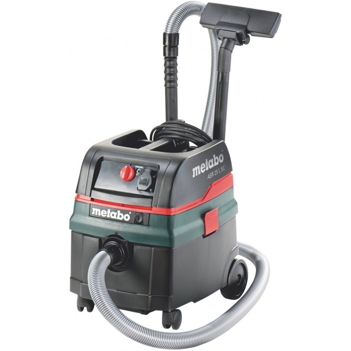 Пылесос промышленный Metabo ASR 25 L SC, 1400 Вт, 25 л, 3660 л/мин, розетка, шланг 3.2 м