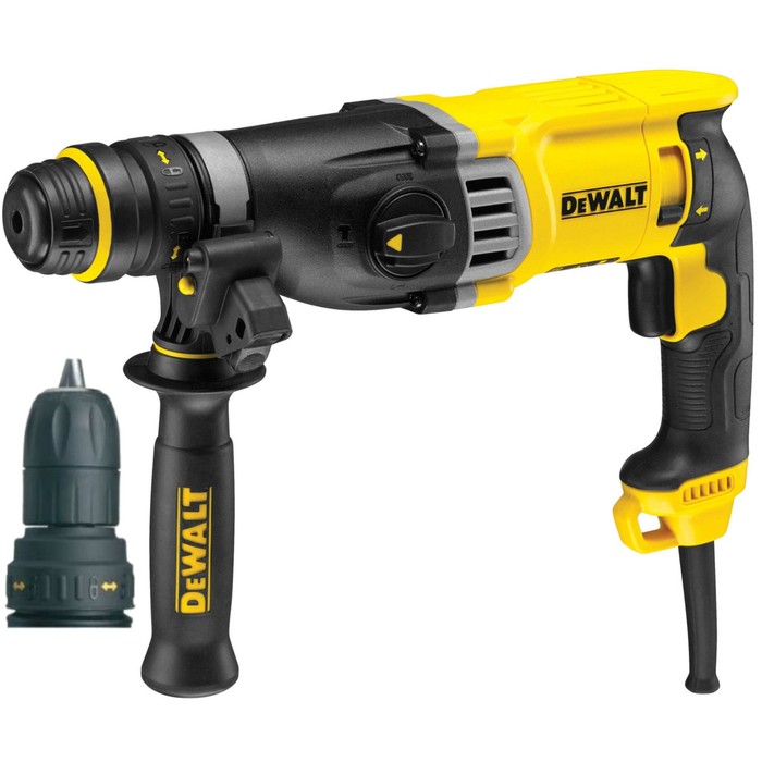 Перфоратор DeWalt D 25144 K, SDS+, 900 Вт, 3 режима, БЗП-13мм, 3.2 Дж, 5350 уд/мин, кейс