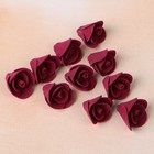 Набор цветов для декора из фоамирана, D=2 см, 10 шт, бордовый - фото 1451790