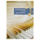 Тетрадь для нот А4, 16 листов "Золотые клавиши", обложка мелованный картон - фото 6597968