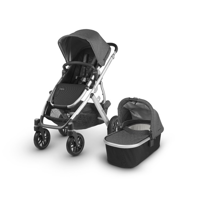 Коляска 2 в1 UPPAbaby Vista 2018 JORDAN (black/grey melange) графитово-серый меланж