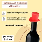 Пробка для бутылки "Шляпа" 6х4 см, цвета МИКС Пробка для бутылки "Шляпа" 6х4 см, цвета МИКС