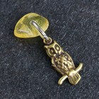 Keychain mascot "Owl", natural amber