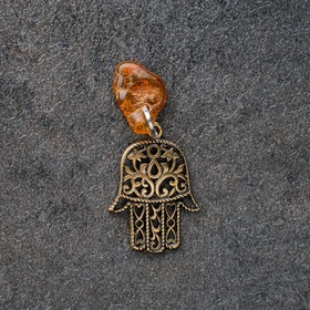 Брелок-талисман "Хамса", натуральный янтарь в Донецке