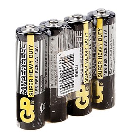 Батарейка солевая GP Supercell Super Heavy Duty, AA, R6-4S, 1.5В, спайка, 4 шт. 470412