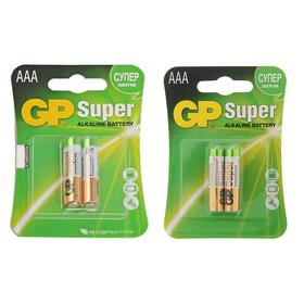 Alkaline battery GP Super, AAA, LR03-2BL, 1.5V, blister, 2 pcs. 