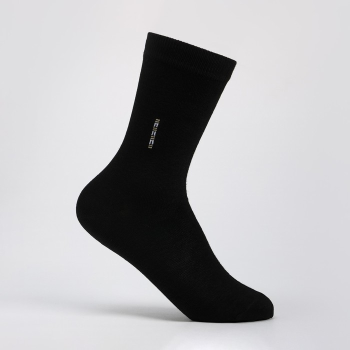 Носки мужские, размер 25, цвет чёрный