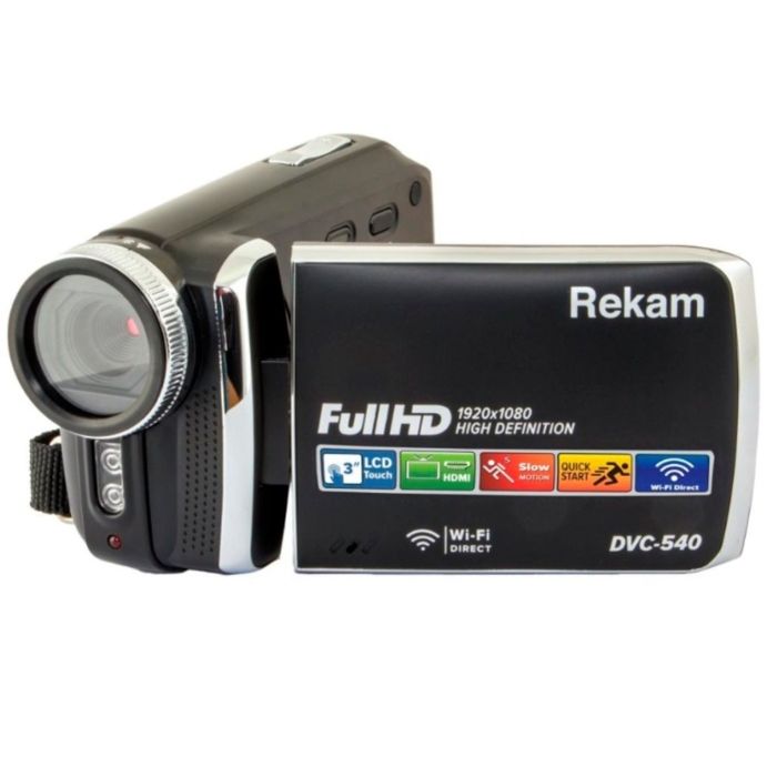 Видеокамера Rekam DVC-540, IS el 3&quot;, 1080 p, SD+MMC Flash/Flash, черная