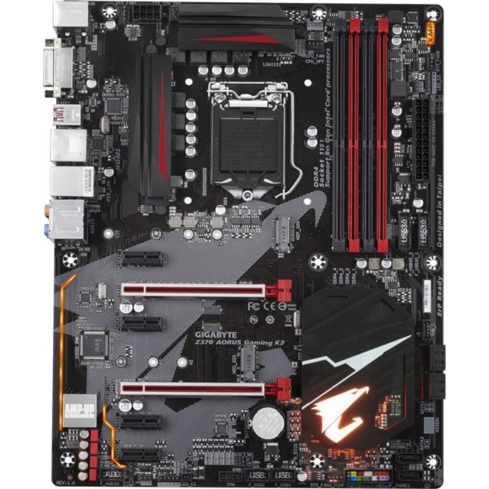 Материнская плата Gigabyte Z370 AORUS GAMING K3, Soc-1151v2, Intel Z370, 4xDDR4, ATX, Ret