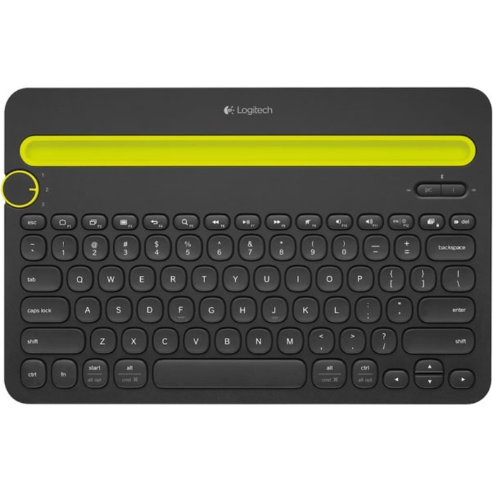 Клавиатура Logitech K480, беспроводная BT, черно-желтый