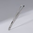 Tweezers, straight, wide, 8.5 cm, color silver