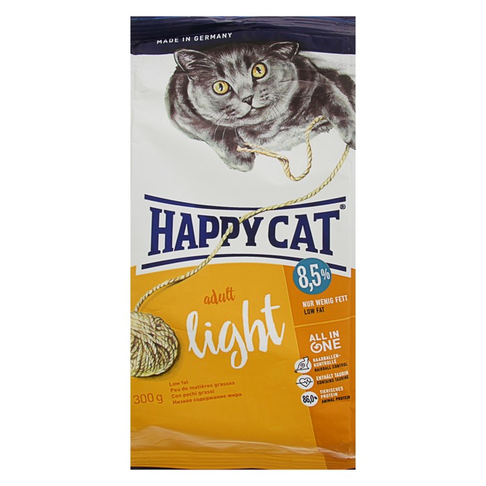 Сухой корм Happy Cat Fit Well Light для кошек, 300 г