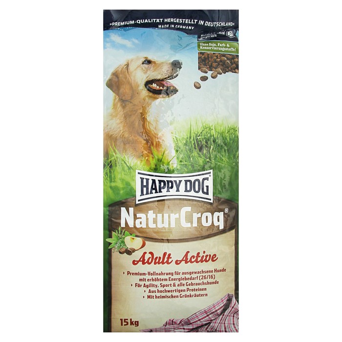 Сухой корм Happy Dog Naturcroq Active для собак, 15 кг