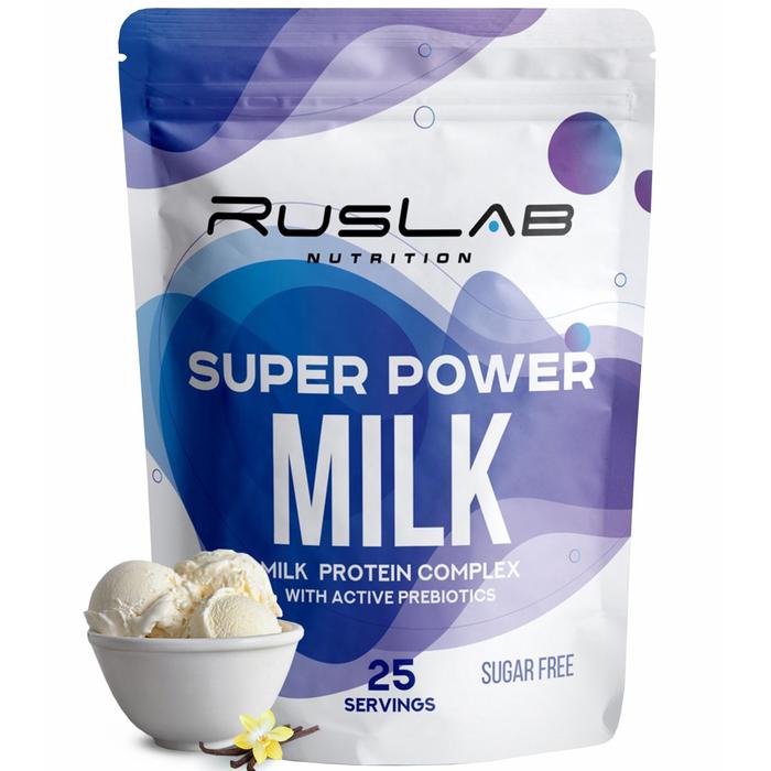 Протеин RusLabNutrition Super Power Milk Ванильное мороженое, 800 г - фото 797988996