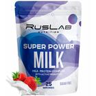 Протеин RusLabNutrition Super Power Milk Клубника со сливками, 800 г - фото 3553629
