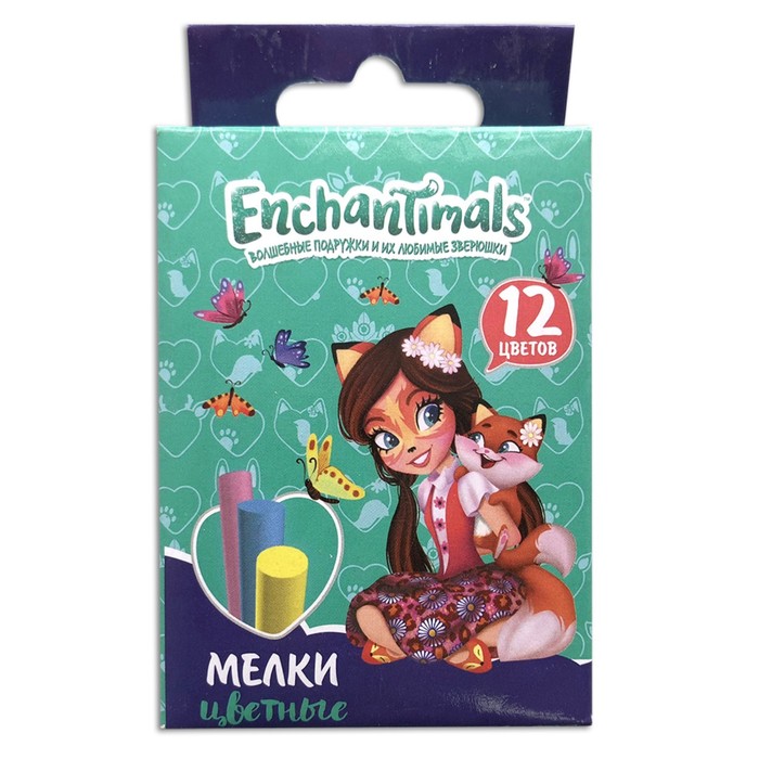 Мелки цветные 12 штук Mattel Enchantimals