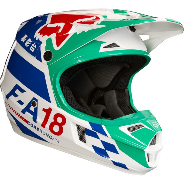 Шлем подростковый FOX V1 Sayak Youth Helmet, зеленый, размер L