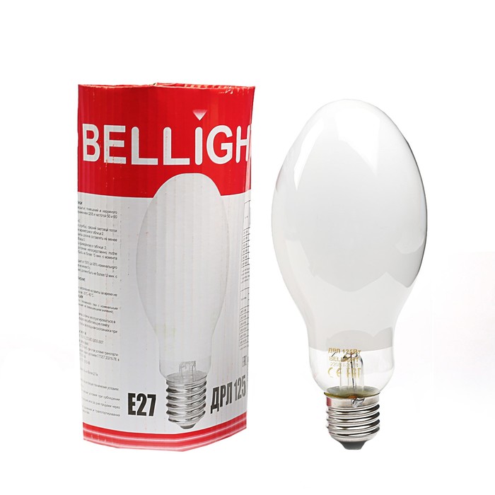 Лампа ртутная BELLIGHT ДРЛ 125 Вт BL, Е27, 125 Вт, 230 В, 6000 Лм, 5000 К, матовая