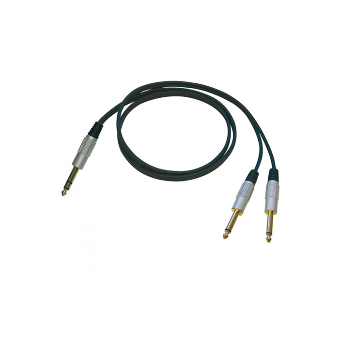 Кабель BESPECO RCY300, JACKstereo 6.3мм (SS60)- 2 x JACKmono 6.3мм (S60), 3м