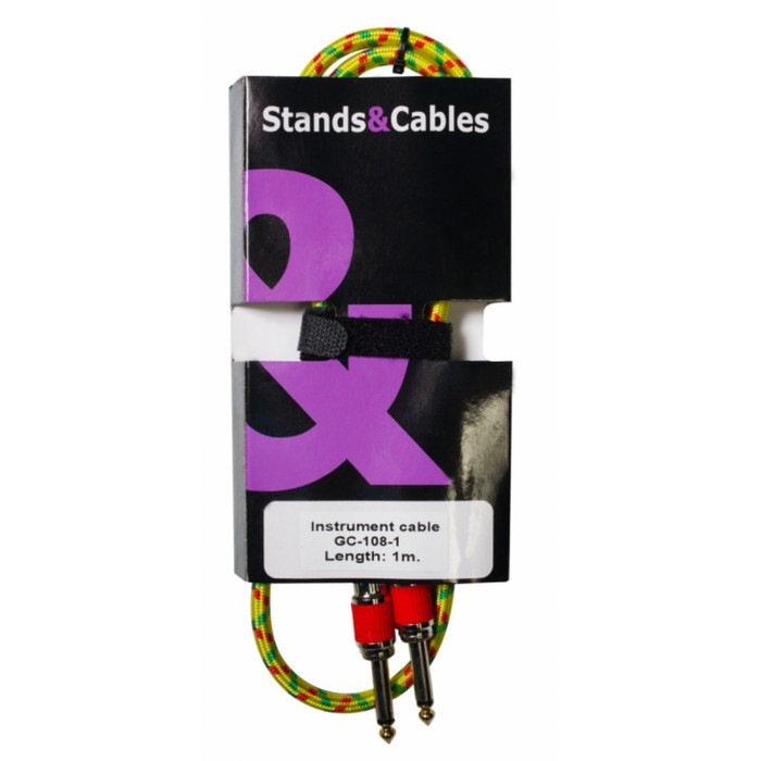 Кабель STANDS &amp; CABLES GC-108-1 Инструментальный  1 м. Разъемы: Jack 6,3мм.