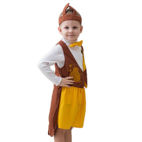 Карнавальный костюм "Жук", шапка, фрак, шорты, рост 122-134 см