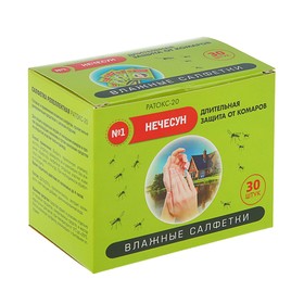 Салфетка репеллентная от комаров "Нечесун", 30 шт