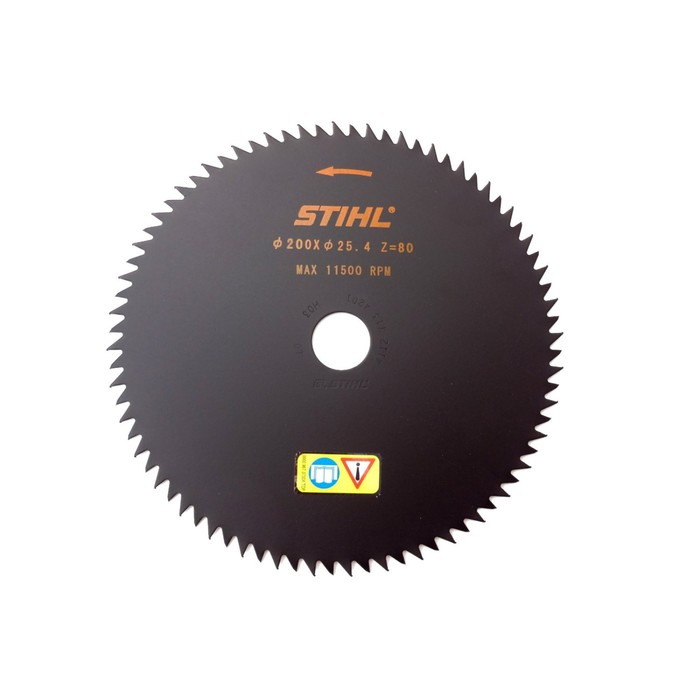 Диск триммерный Stihl 4112 713 4201, остроугольные зубья, d=200 мм, 80 зубьев, FS 87-130