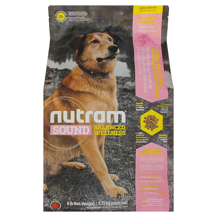 Сухой корм Nutram S6 adult dog для собак, курица, 2.72 кг