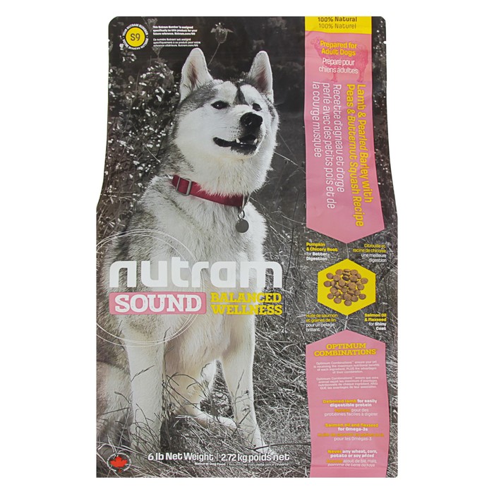 Сухой корм Nutram S9 adult lamb dog для собак, ягненок, 2.72 кг