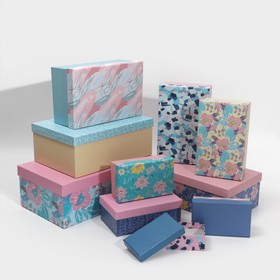 Набор подарочных коробок 10 в 1 «Мазки», 32.5 × 20 × 12.5‒12 × 7 × 4 см