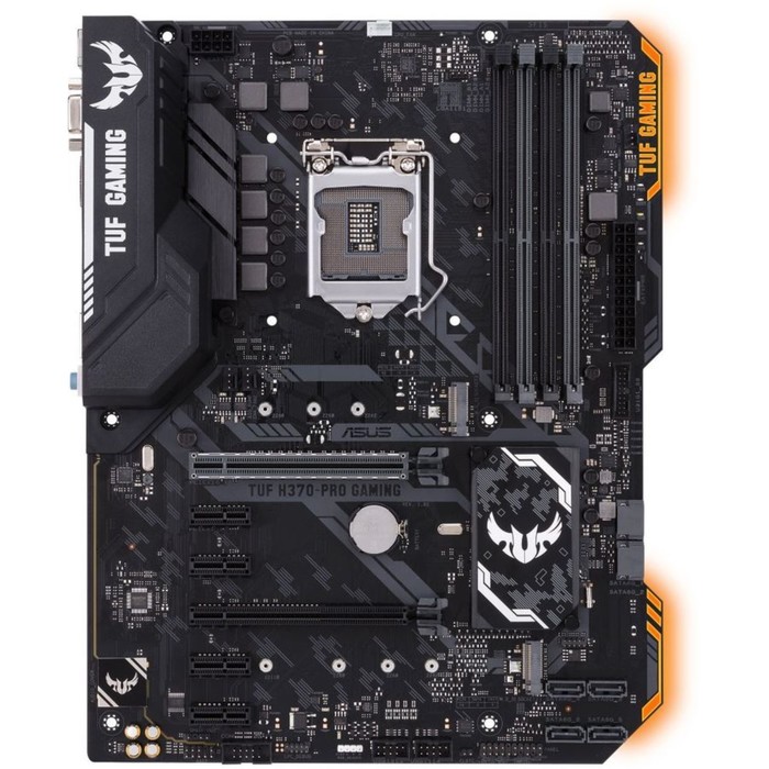 Материнская плата Asus TUF H370-PRO GAMING, Soc-1151v2, Intel H370, 4xDDR4, ATX, Ret