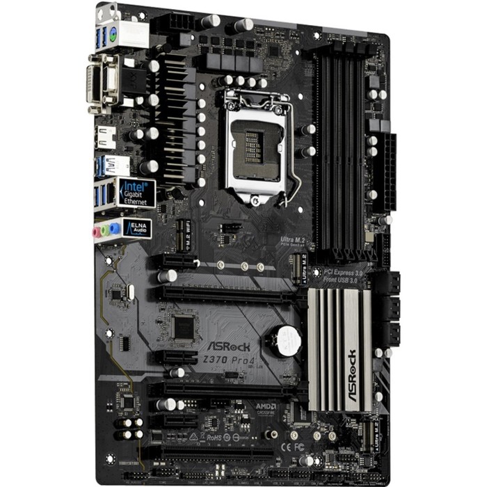 Материнская плата Asrock Z370 PRO4, Soc-1151v2, Intel Z370, 4xDDR4, ATX, Ret