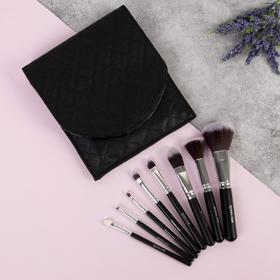 Brush set makeup "elegant", 8 items, 18,5*16,5*2cm, color black