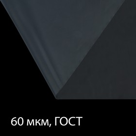 Polyethylene film, thickness 60 µm, 3 × 10 m, sleeve, transparent, 1 grade GOST 10354-82