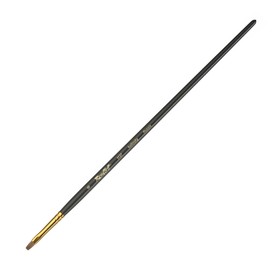 Кисть Roubloff Колонок серия 1127 № 6 ручка длинная черная матовая/ желтая обойма