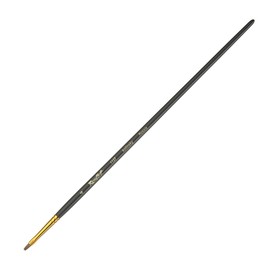 Кисть Roubloff Колонок серия 1127 № 4 ручка длинная черная матовая/ желтая обойма