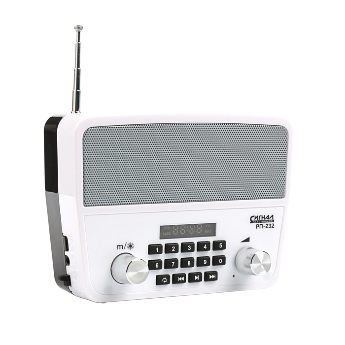 Радиоприемник &quot;Сигнал РП-232&quot;, FM-диапазон 88-108МГц, аккумулятор, 220V, USB, SD, AUX