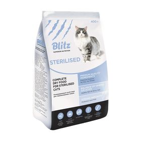 Сухой корм Blitz Sterilized для стерилизованных кошек, 10 кг