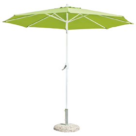 Зонт пляжный «ТУРИН», цвет белый/зелёный, d=270 см