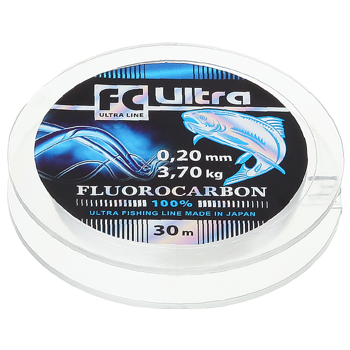 Леска Aqua FC Ultra Fluorocarbon, длина 30 м, d=0,20 мм